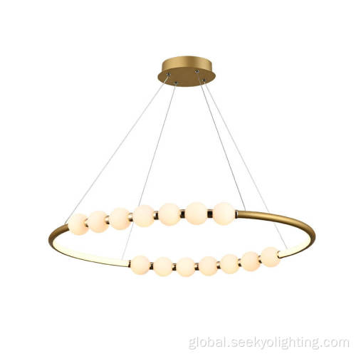 Glass Ball Pendant Light SK-4214 Gold ring glass ball pendant light Factory